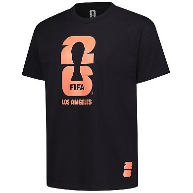 Men's Outerstuff Black 2026 FIFA World Cup Los Angeles Host City Local Oversized T-Shirt