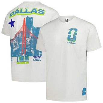 Men's Outerstuff Cream 2026 FIFA World Cup Dallas Host City Local Oversized T-Shirt