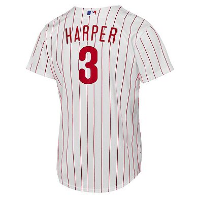 Youth Nike Bryce Harper White Philadelphia Phillies Home Replica Player Jersey