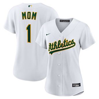 Women's Nike White Athletics #1 Mom Home Replica Jersey
