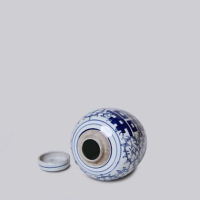 Porcelain Double Happiness Round Storage Jar