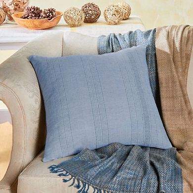 Cotton Throw Pillow with Insert Raised Weave