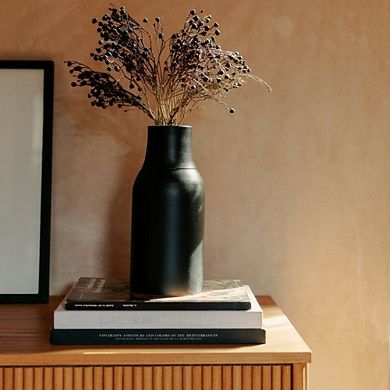 Matte Black Bottle Vase