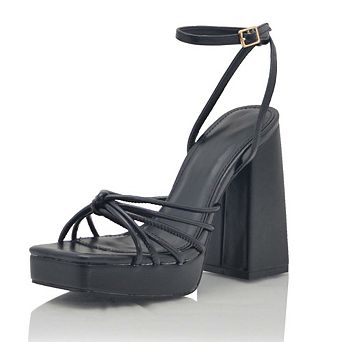 Strappy Platform Block Heel Ankle Strap Sandals