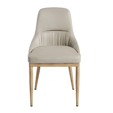 GOODSILO Armless Dining Chairs with Metal Legs Set of Two