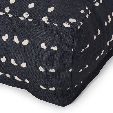 GOODSILO Fabric Square Pouf Ottoman Floor Cushion Decorative Home Accent