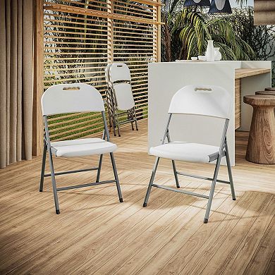 GOODSILO Set of 4 Folding Chairs with Ergonomic Design and Durable Construction