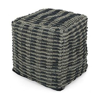 GOODSILO Square Fabric Pouf Ottoman Floor Cushion Decorative Accent Home