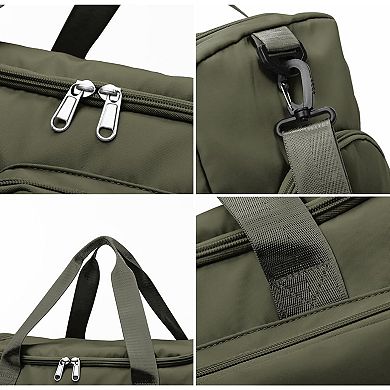 Travel Duffel Bag Shoe Compartment Dry Wet Separation Pocket for Men Women