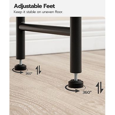 Freestanding 3-Tier Over Toilet Bathroom Organizer with Adjustable Feet