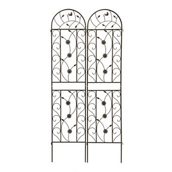 CEWOR 2 Pack Metal Garden Trellis, 86.7" Rustproof Climbing Plant Support for Outdoor Flowers