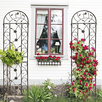 CEWOR 2 Pack Metal Garden Trellis, 86.7" Rustproof Climbing Plant Support for Outdoor Flowers