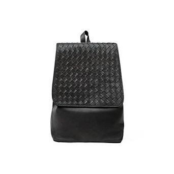 Leather Woven Backpack