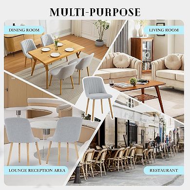 Dining Chairs Set of 2,Modern Fabric Upholstered Kitchen Chairs