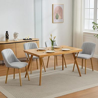 Dining Chairs Set of 2,Modern Fabric Upholstered Kitchen Chairs