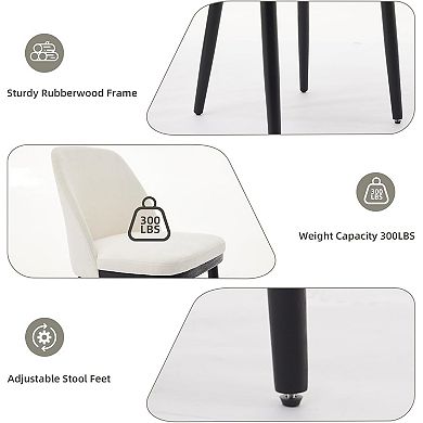 Upholstered Dining Chairs Set of 2, Modern Kitchen Chairs with Thick Cushions