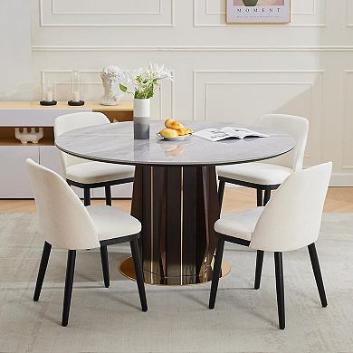 Upholstered Dining Chairs Set of 2, Modern Kitchen Chairs with Thick Cushions