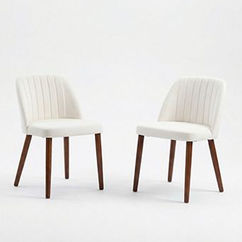 Wooden Dining Chairs Set of 2, Upholstered Kitchen Dining Room Chairs