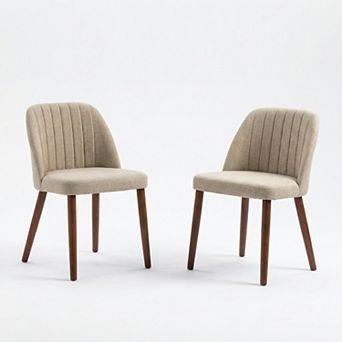 Wooden Dining Chairs Set of 2, Upholstered Kitchen Dining Room Chairs