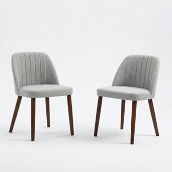 Wooden Dining Chairs Set of 2, Upholstered Kitchen Dining Room Chairs