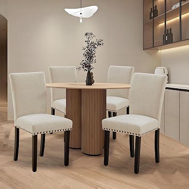 Upholstered Dining Chairs Set of 2, Fabric Parsons Dining Room Chair