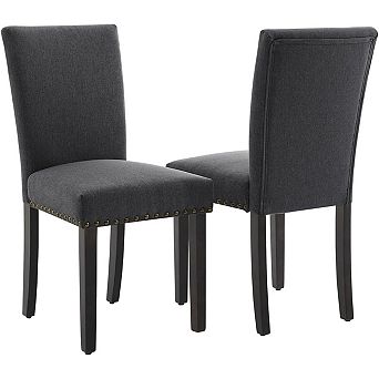 Upholstered Dining Chairs Set of 2, Fabric Parsons Dining Room Chair