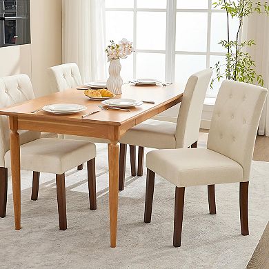 Modern Dining Chairs Set of 2, Upholstered Parsons Kitchen Side Chairs
