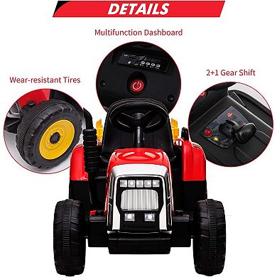 ANIXOL Kids Ride-On Tractor with Trailer 12V