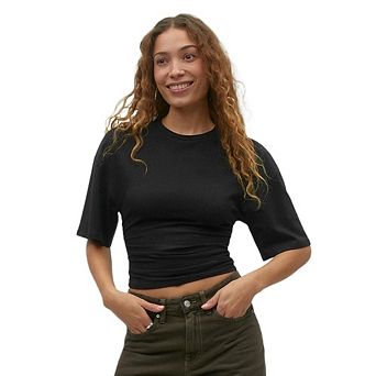 Summer Crop Tops Womens Casual Half Sleeve Top Loose Fit Short Sleeve T Shirts Workout Oversized Tee