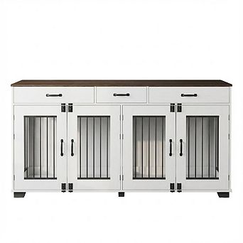 Craze Ventures Double Dog Crate with Drawers