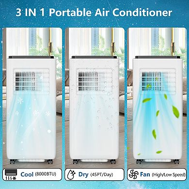 ANIXOL 3 in 1 Portable Air Conditioner with Remote, Timer and Sleep Mode