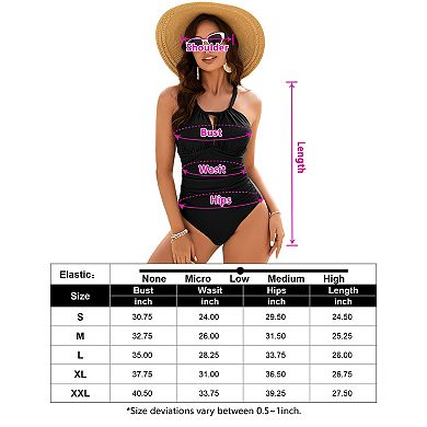 Women One Piece Swimsuit Ruched Spaghetti Strap Bathing Suits