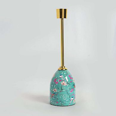 Aqua Flora Tapered Candleholders