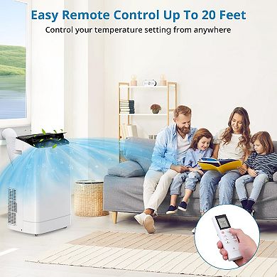 ANIXOL 15,000 BTU Portable AC, 3-in-1 Dehumidifier Fan, Remote, 24H Timer, Quiet