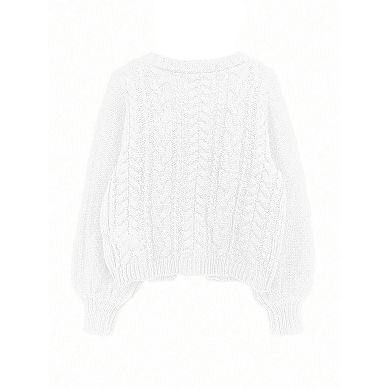 Women Cardigan Sweater V Neck Long Sleeve Tie Front Knit Outerwear