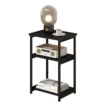 Danolapsi 3 tier End Table with Storage Shelves, Narrow Mobile Side Table for Small Spaces