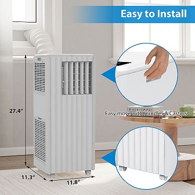 ANIXOL 8000 BTU Portable AC, 3-in-1 Cooling Dehumidifier Fan, Remote Control