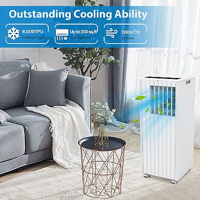 ANIXOL 8000 BTU Portable AC, 3-in-1 Cooling Dehumidifier Fan, Remote Control
