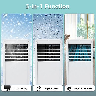 ANIXOL 8000 BTU 3-in-1 Portable Air Conditioner Dehumidifier Fan ABS