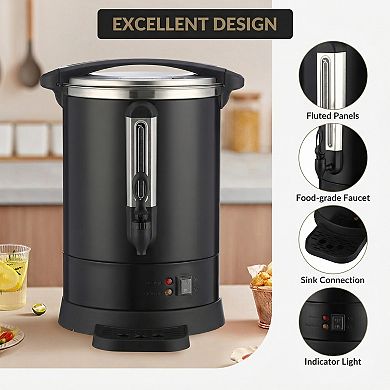Danolapsi Coffee Urn Hot Water Urn, Large Stainless Steel Coffee Maker with Double Wall Insulation