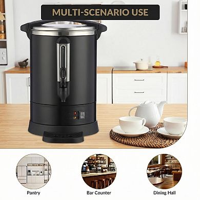 Danolapsi Coffee Urn Hot Water Urn, Large Stainless Steel Coffee Maker with Double Wall Insulation