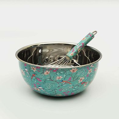 Aqua Flora Bowl and Whisk Set