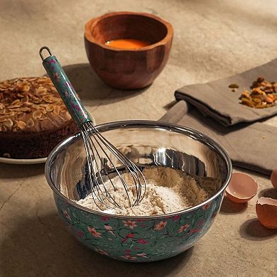 Aqua Flora Bowl and Whisk Set