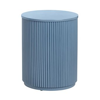 Crestview Collection Round Green Solid Wood Accent End Table