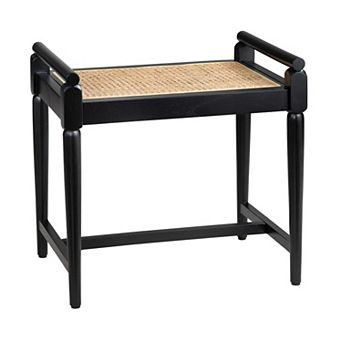 Crestview Collection 22 in Brown Upholstered Accent Bench