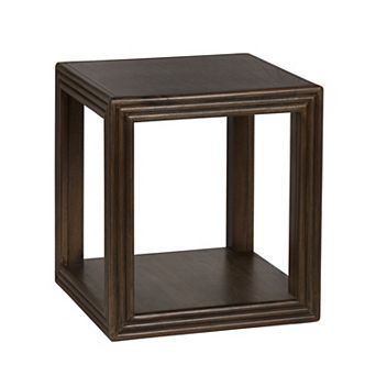 Crestview Collection Square Solid Wood Accent Table