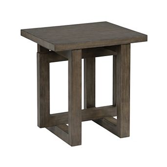 Crestview Collection Square Brown Solid Wood Accent End Table
