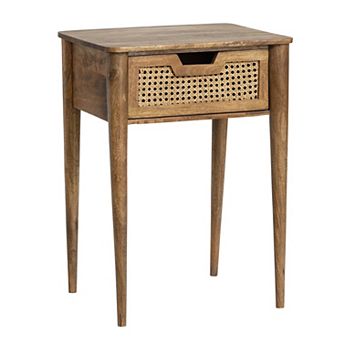 Crestview Collection Solid Wood Accent Table with Drawer