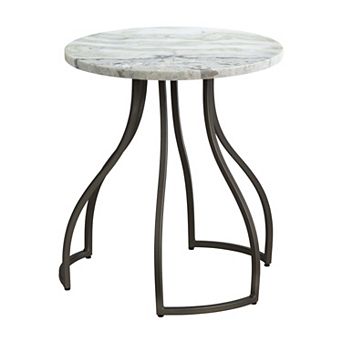 Crestview Collection Round Marble Accent Table