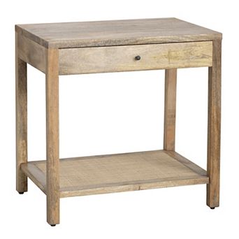 Crestview Collection Rectangle Solid Wood Accent Table with Drawer